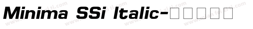 Minima SSi Italic字体转换